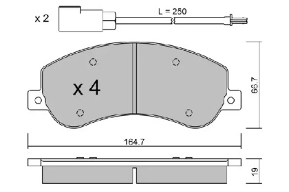 Комплект тормозных колодок (AISIN: BPFO-1014)